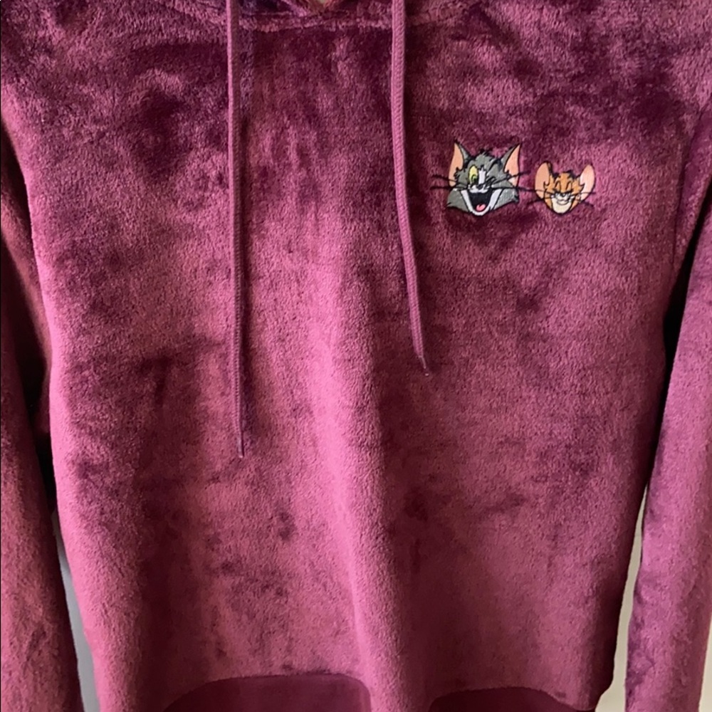 This cute Tom and Jerry fuzzy shirt
